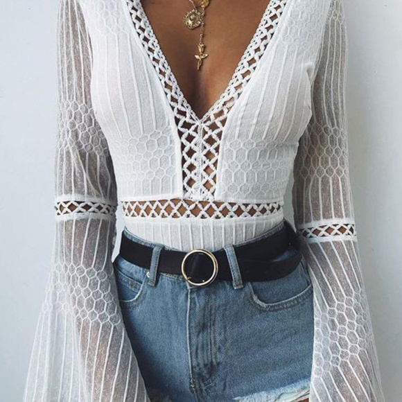 Tiger Mist Tops - Tiger Mist Alaska Bodysuit White